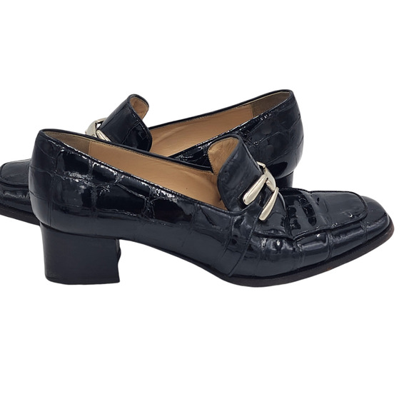 Peruzzi Shoes Women Size 6.5 37 Florence Italy Loafers Square Toe Sophistication - Picture 5 of 16